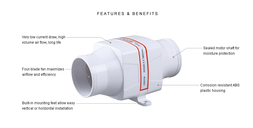 Seaflo 130cfm DC Centrifugal Blower Fan for Marine & RV