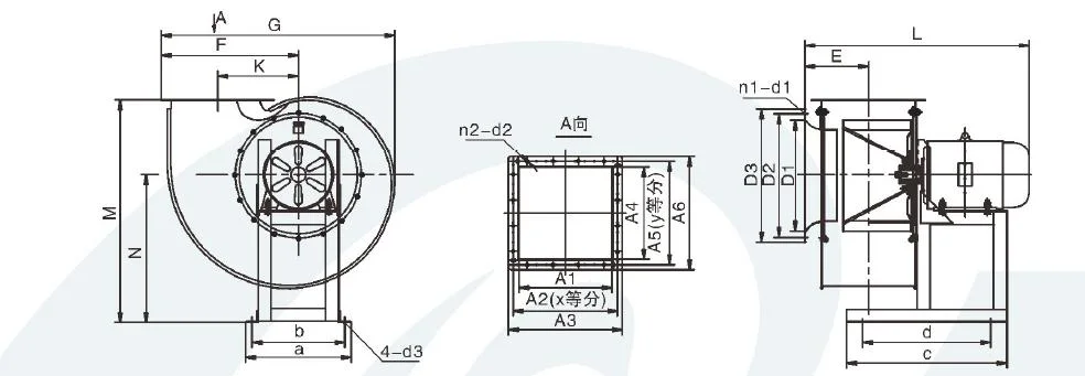 Zhejiang Jiayi 11-62 Series Dust Exhaust Centrifugal Blower Industrial Fan